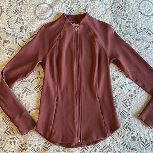 Athleta Salutation Ribbed Jacket Medium Tall. Tawny Rose. #986567